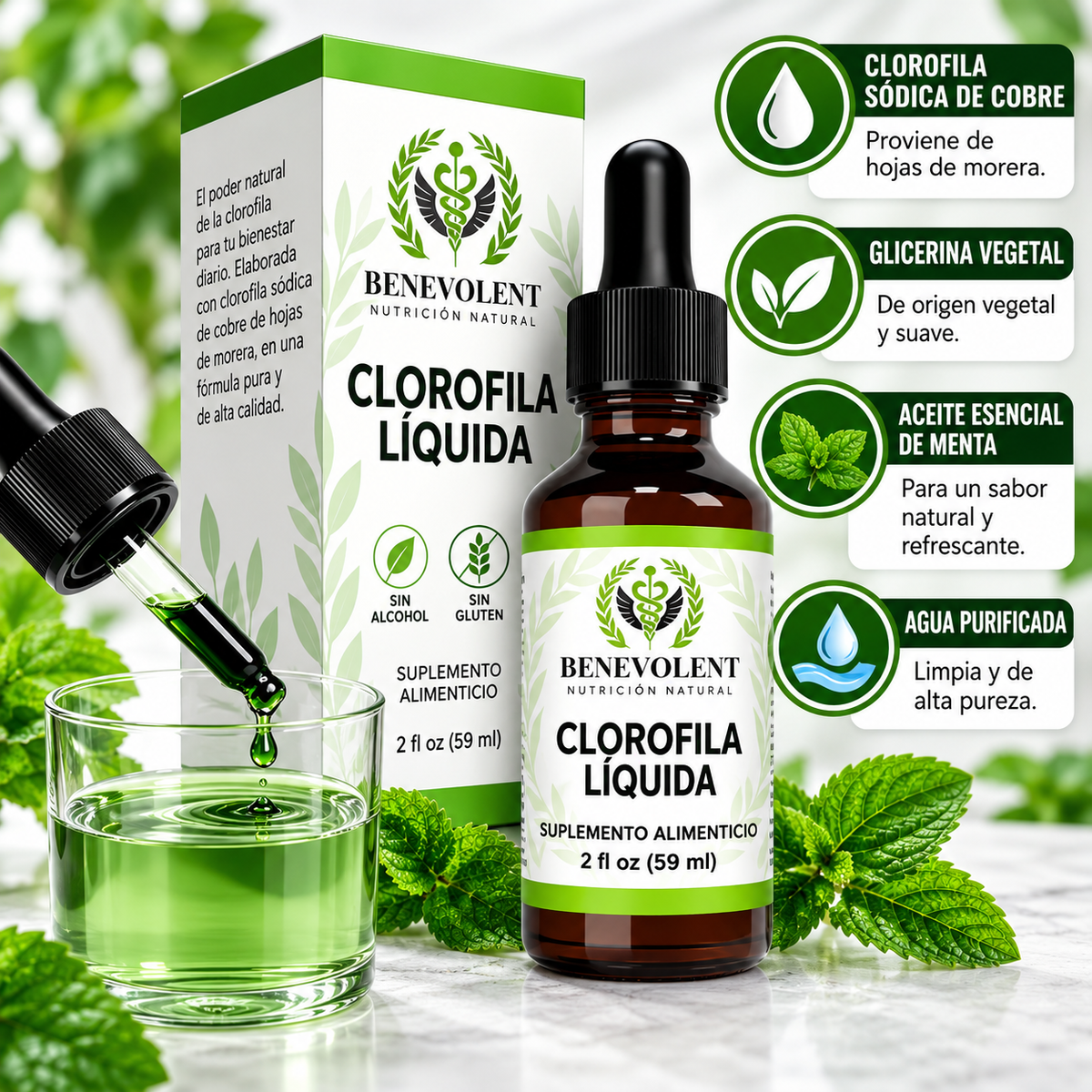 CLOROFILA BENEVOLENT X 60 ML